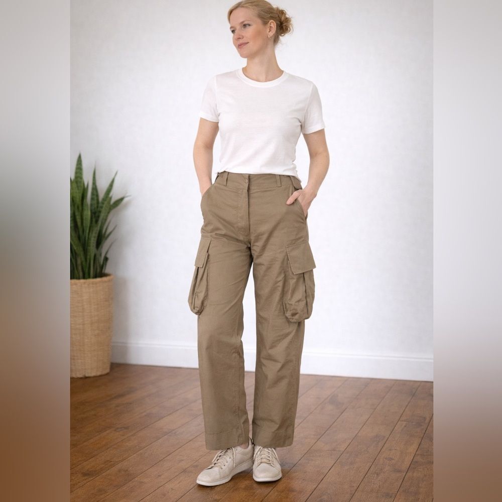 TSE Cargo Pants Khaki Utility Wide Leg Women’s Size 0